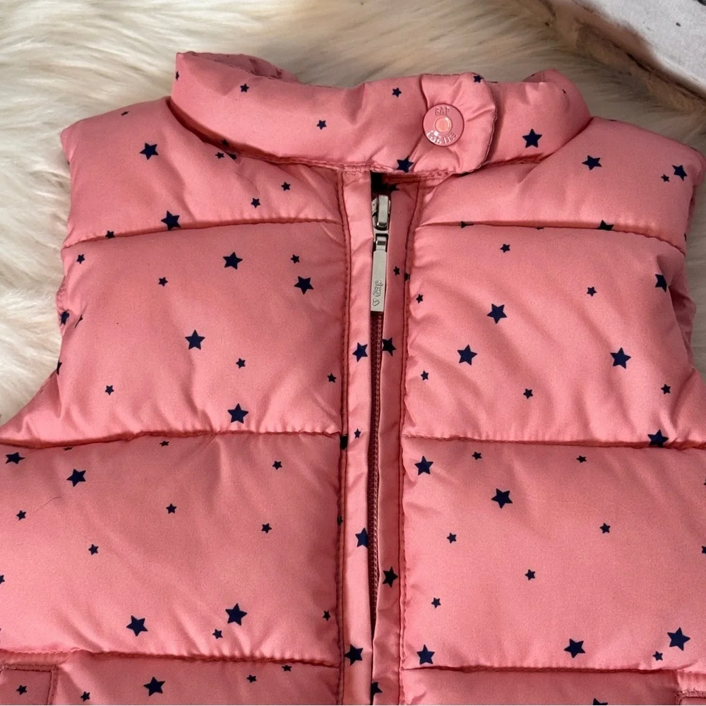 GAP Pink and Black Quilted Puffer‎ Vest